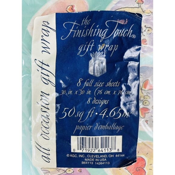 Finishing Touch AGC All Occasion 8 Full Sheets 50 sq.ft Wrapping Paper Vintage - Picture 10 of 10